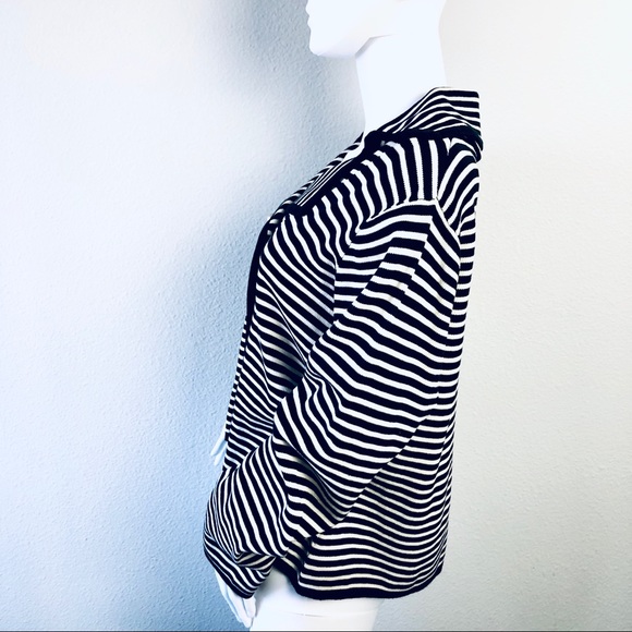 Norm Thompson Silk Cardigan Sweater Striped Large - Picture 6 of 7